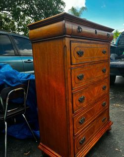 Vintage Upright Chest- 38”Lx18.5”Wx54.5”H