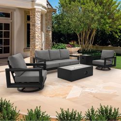Henredon Trego 5-piece Fire Outdoor Patio Seating Set $1699.99