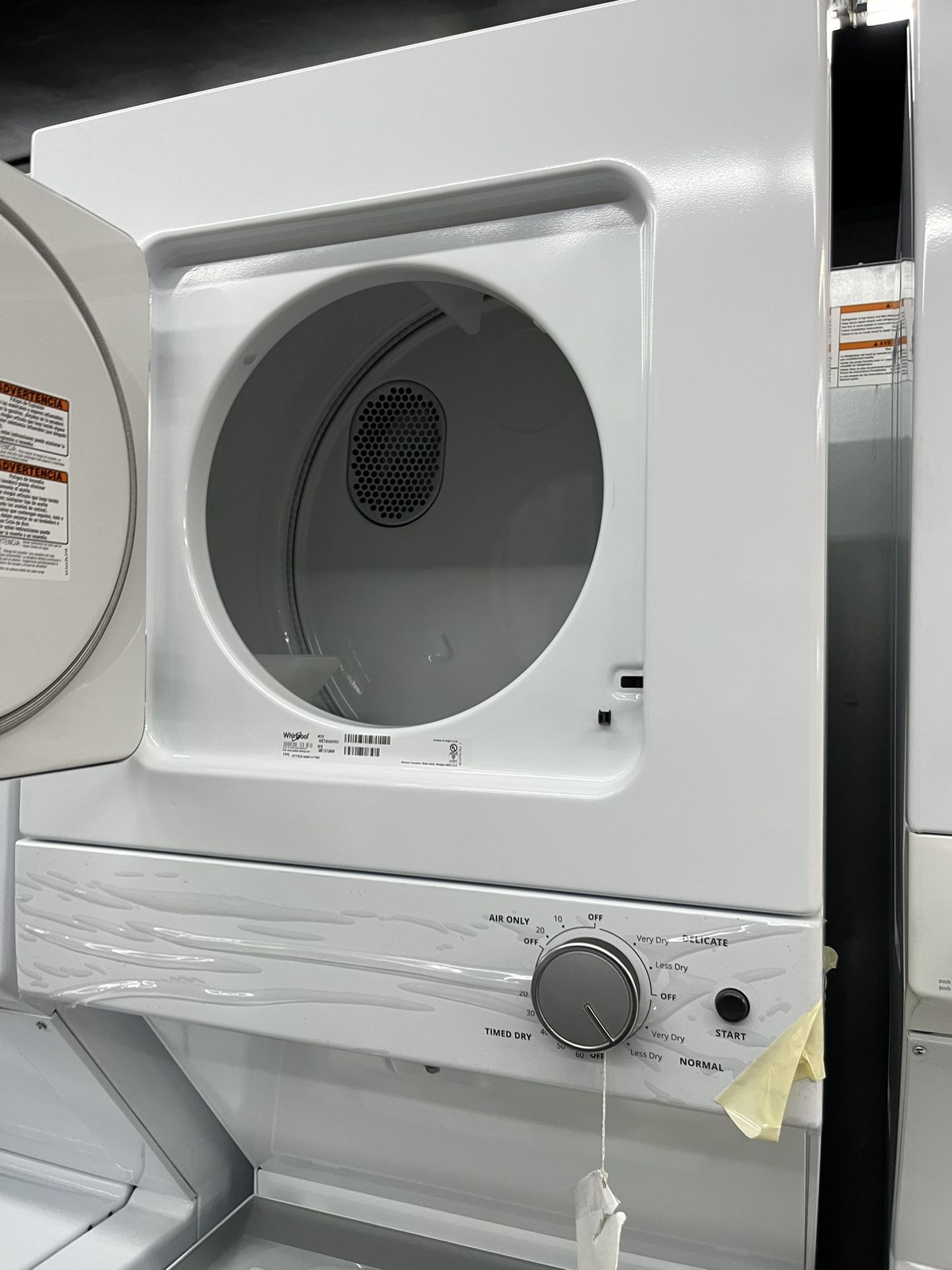 New Whirlpool 24” Washer Dryer Stackable Electric 220 / 240v