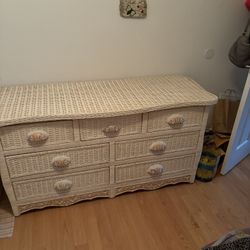 Pier 1 Wicker Dresser And Chest