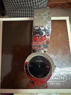 Coach Silver Signature Bangle Watch