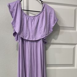 Purple Maternity Dress