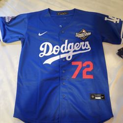 Dodgers Rojas Blue World Championship Jersey 