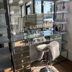 Luxury Vanity XL Hollywood Mirror LED Makeup All Mirrored Table✨Brand New