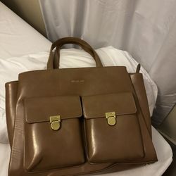 Rachel Zoe vegan leather luxe tote computer office work laptop bag Rachel Zoe | Size: OS