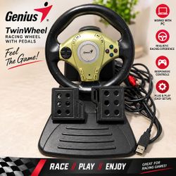 šļø Genius TwinWheel Racing Wheel & Pedals ā Gaming Steering Wheel
Get ready to race! š