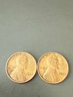 2 of the 1927 Wheat pennies