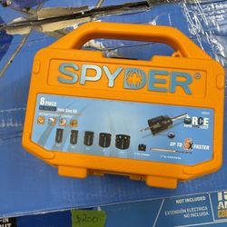 Spyder Bi-metal Non-arbored Adjustable Hole saw kit Set 8-Piece with Hard case