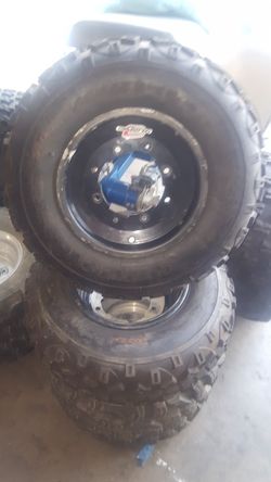 Honda/Yamaha front goldspeed wheels and SunF tire
