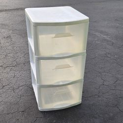 Small white 3 drawer storage organizer bins