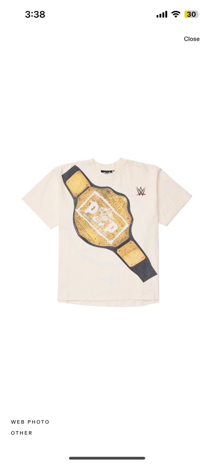 Hellstar X WWE P2P Heavyweight Championship T-Shirt 'White'
