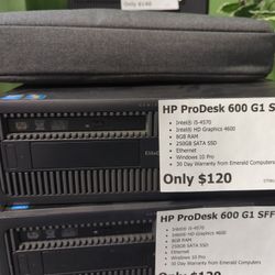 HP Prodesk With 19" Monitor, Keyboard & Mouse For $99