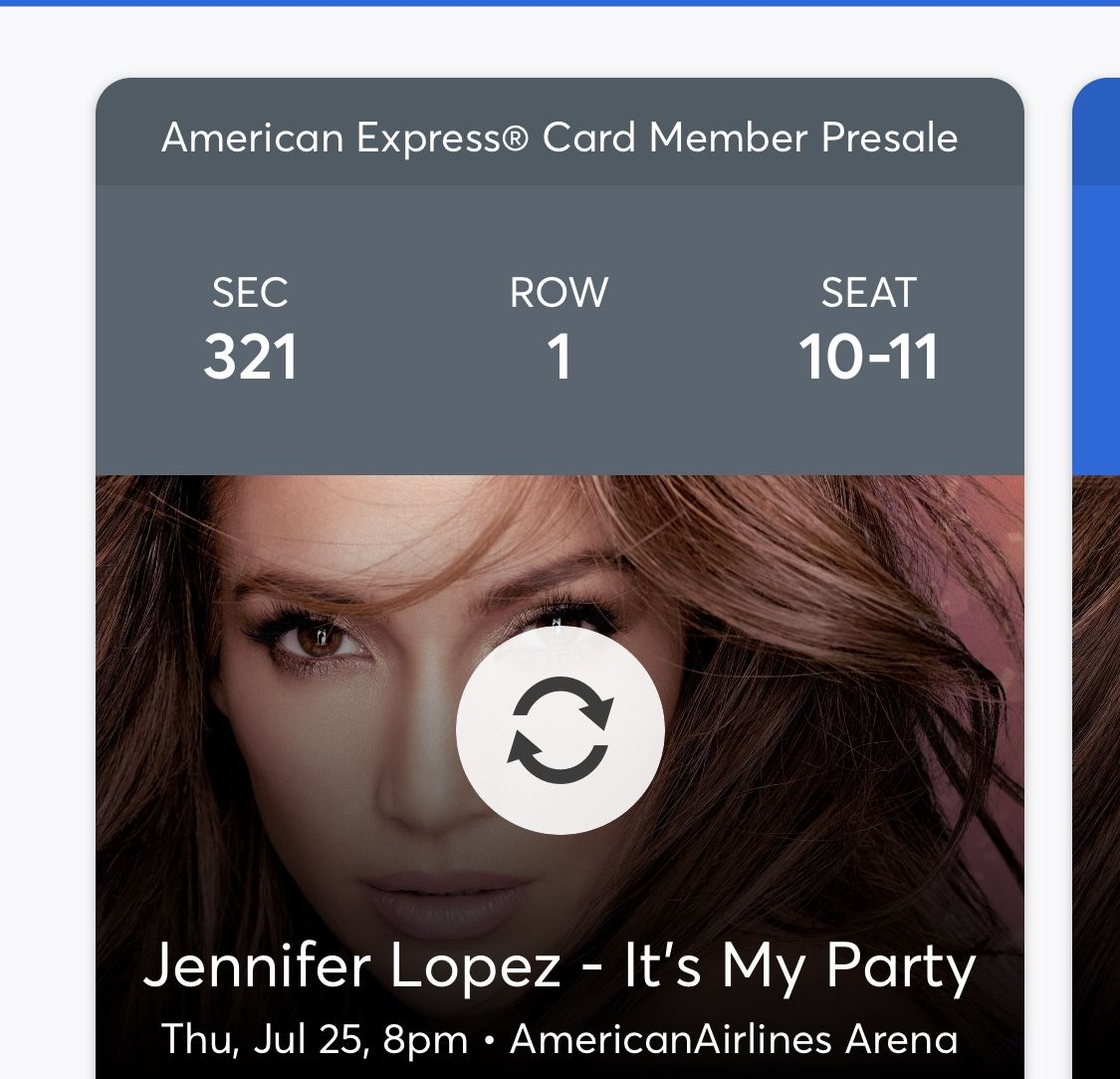 Jennifer López 2 concert tickets