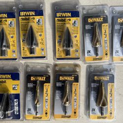 IRWIN and DEWALT Step Drill Bit Impact Ready