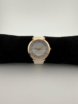 Women’s White And Gold Watch