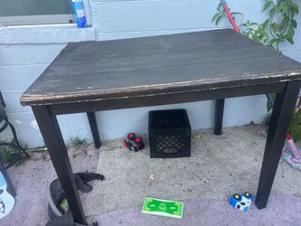 Tall Black Wooden Table