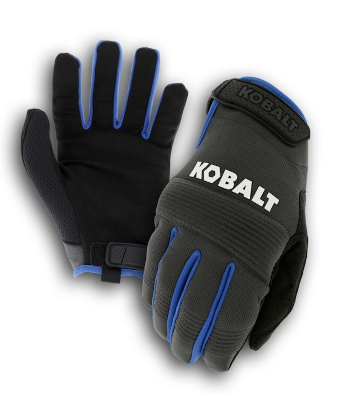 Kobalt Mens Kobalt Standard Mechanics Work Synthetic Leather Multipurpose Gloves - Black - L  