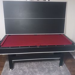 6ft pool table and table tennis