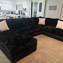 Brand New Elegant Super Plush Comfy Corduroy Sectional 