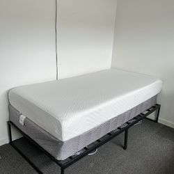 Twin mattress, frame,  and box spring