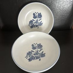 Yorktowne by PFALTZGRAFF Stoneware 8 1/2" Round Vegetable Bowl Set of 2 USA Discontinued.