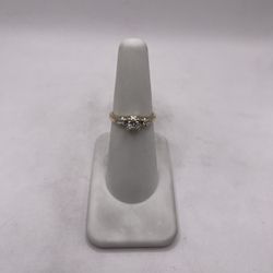 14kt Dual-Tone Gold Diamond Engagement Style Ring 