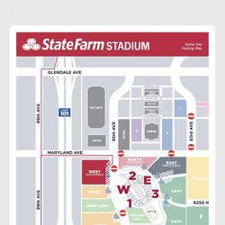 Red West Preferred Parking Pass For Cardinals vs. Eagles