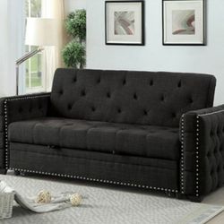 Brand New Dark Gray Futon Sofa Sleeper 