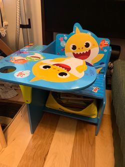 Baby Shark Kids Desk Chair with Storage