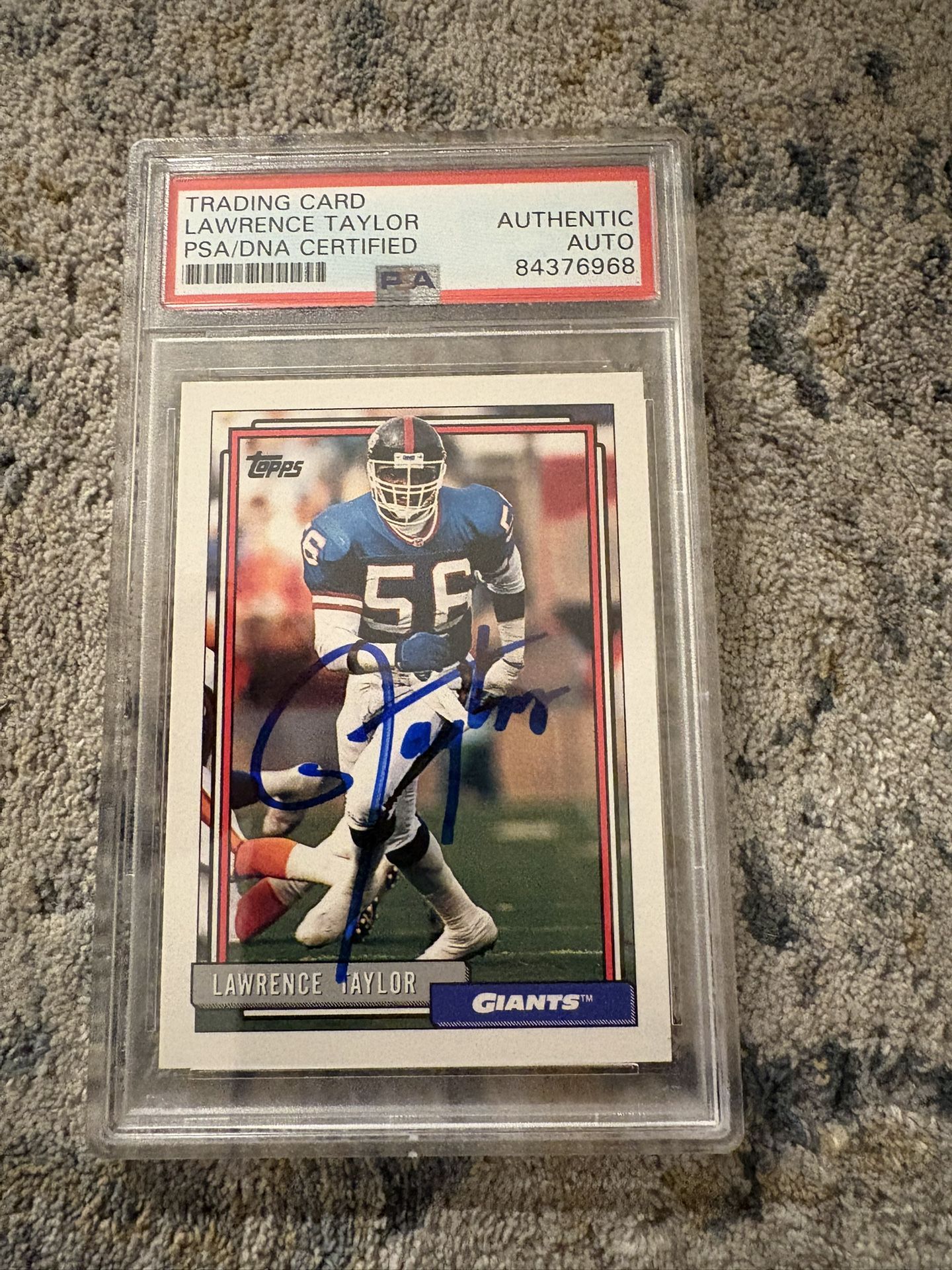 Giants Lawerence Taylor Signed Card PSA