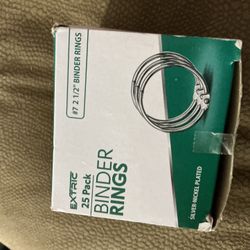 Loose Leaf Binder Rings 2 1/2 Inch, Metal Book Rings for Index Cards 25 Pack, Heavy Duty Nickel Plated Great for Flashcards, Home, School and Office
