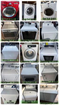 Electric dryer options different brand style and price from $150