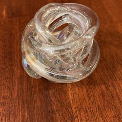 Vintage Rope Knot Art Glass