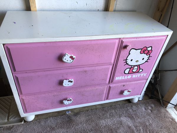  Hello  kitty  bed and dresser  for Sale in Dunn NC OfferUp