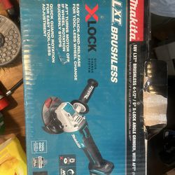 Makita 18V LXT brushless angle grinder with X-LOCK system. Tool only. Works great, in good condition.