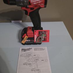 Milwaukee 2904-20 M18 Fuel 1/2" Hammer Drill Driver Tool And BATTERY