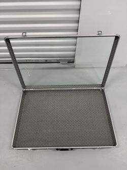 Large 34" Aluminum Glass Top Display Case No key