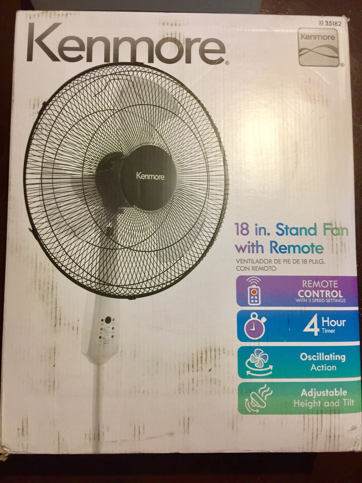 Brand New Kenmore 18” Stand Fan with Remote