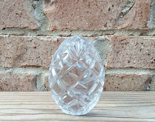 Vintage Crystal Egg-Shaped Figurine