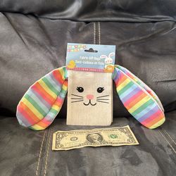 New Spring Easter Bunny 2 Piece Fabric Gift Treat Bags