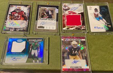 NFL Autographed Football Cards Lot