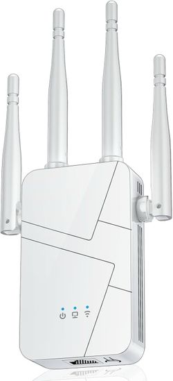 WiFi Extender Signal Booster 15000 sq ft Long Range Repeater w/ Ethernet Port