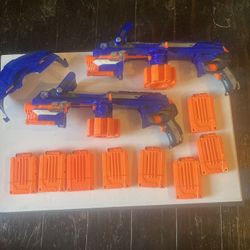 2 Nerf Hail Storm Guns With Magazines 