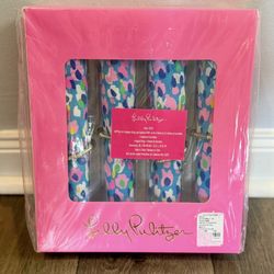Set Up Lily Pulitzer Reusable Napkins With Napkin Rings – NEW