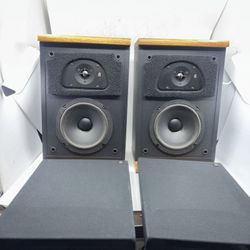 Acoustic Research Teledyne AR TSW 100 Powered Pair 2 Bookshelf Speakers Works