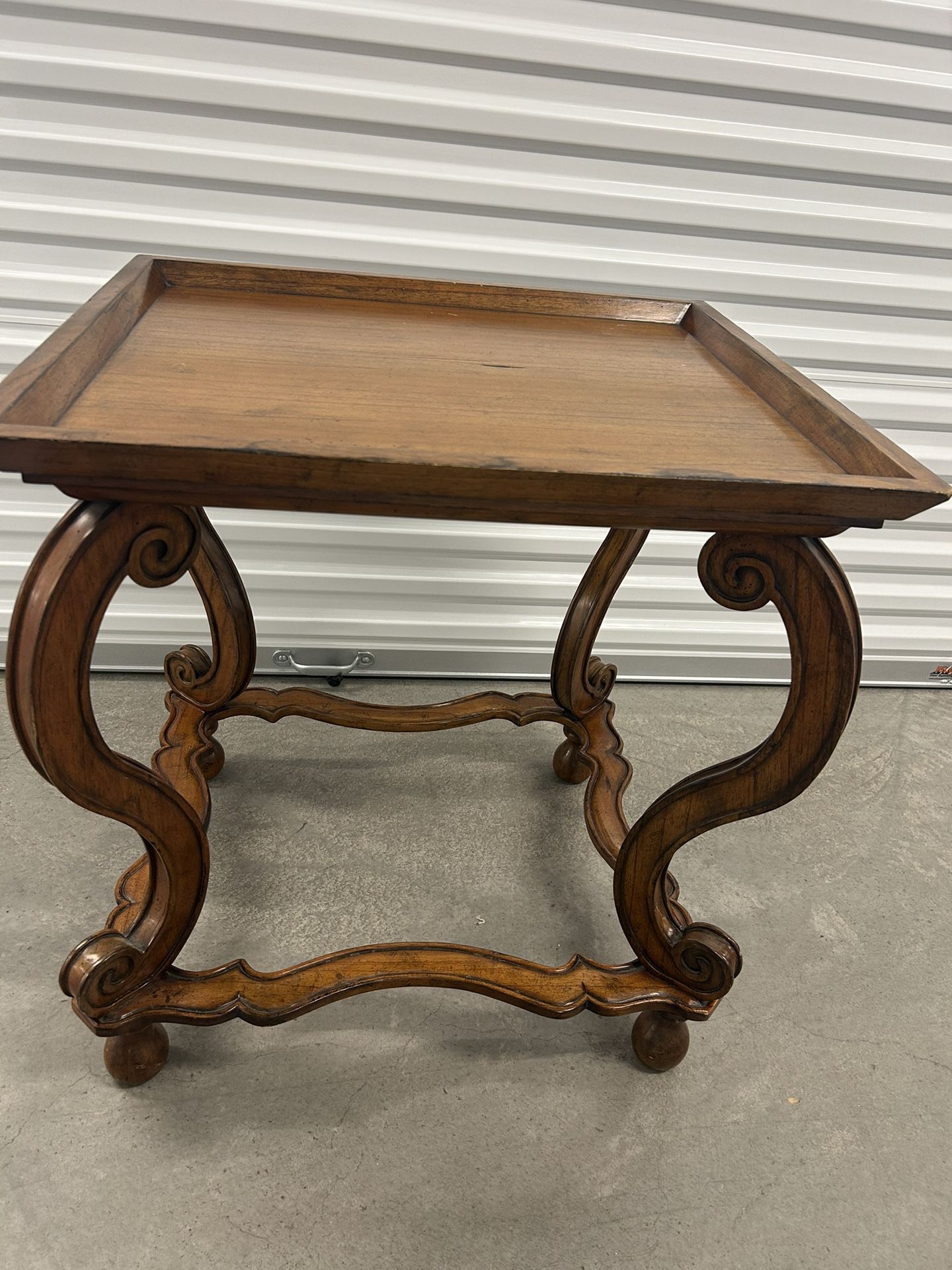 Two Small Wooden Tables