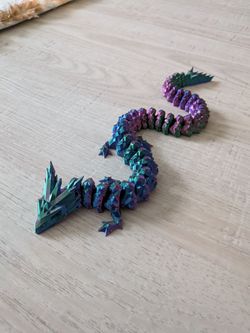 Multicolor 16" crystal/rock dragon 3d printed