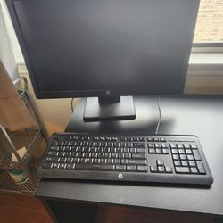 HP 27" PC Monitor & HP KEYBOARD 