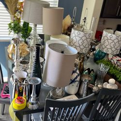 Lots of Home decoration, pillows, brains clocks
