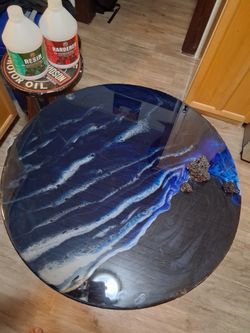 Ocean Glass Top Table